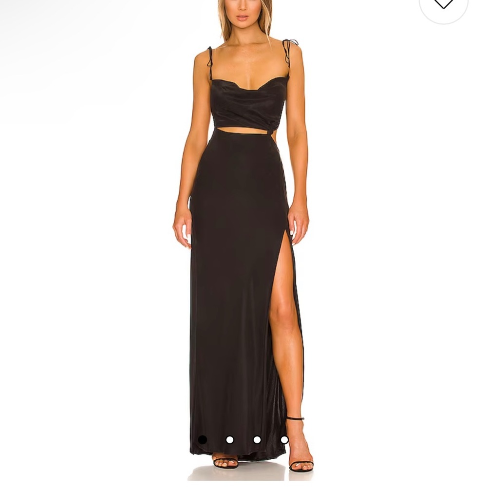 Kyra Cut Out Maxi Dress in Black